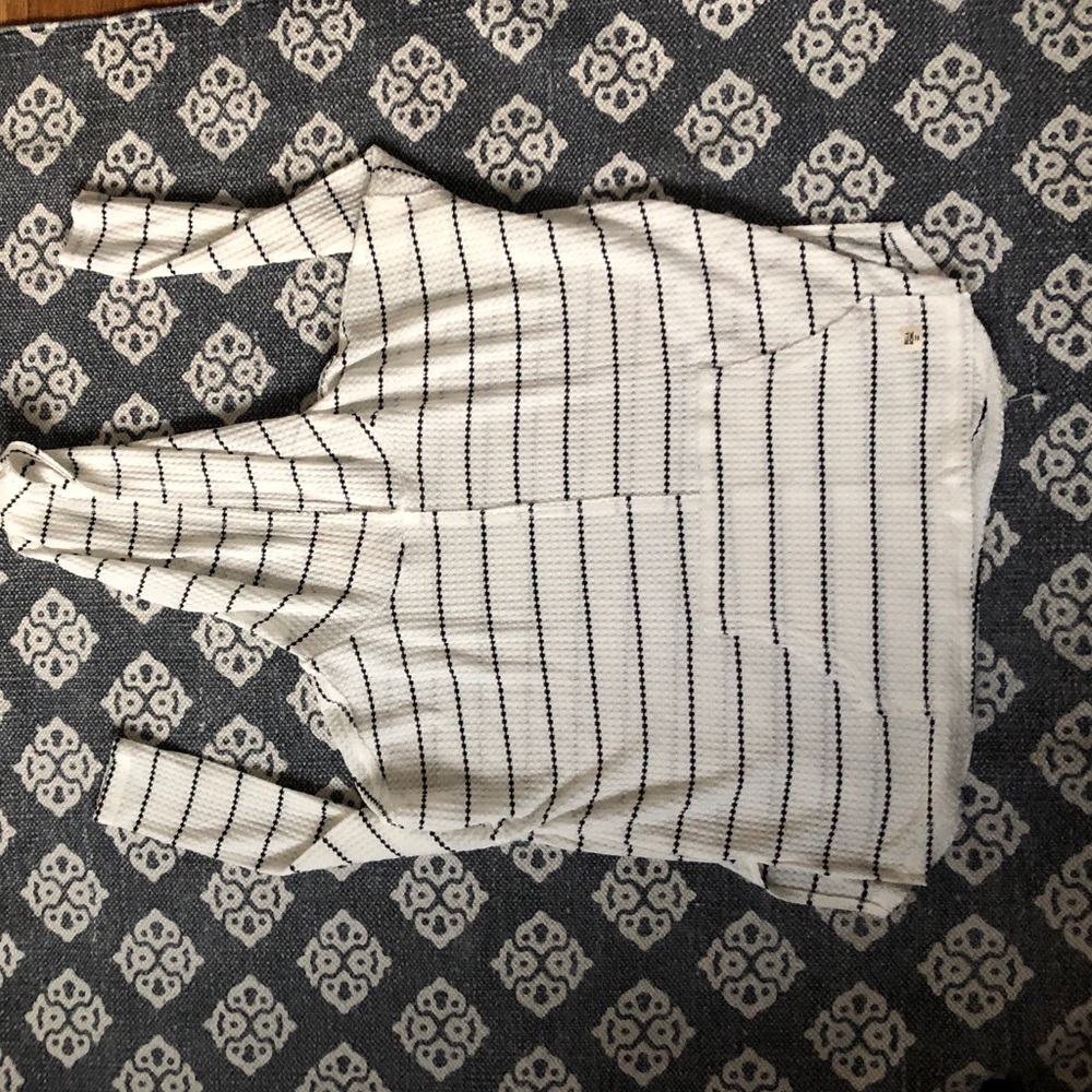 black and white striped hooded sweater